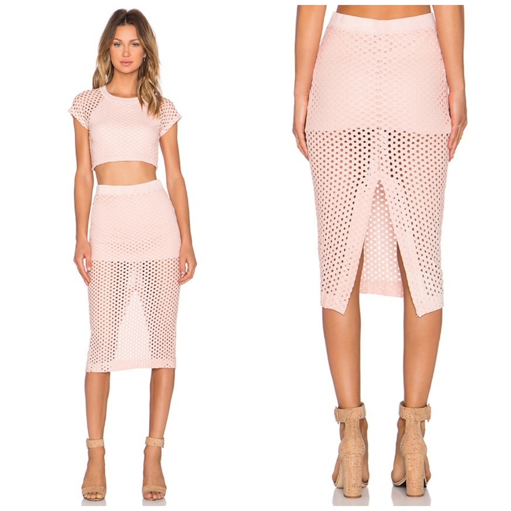 Monrow Pink Pencil Skirt